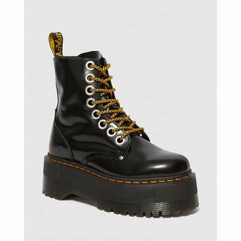 Dr Martens Jadon Max - Cierne Cizmy na Platforme Damske, DR0352